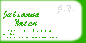 julianna natan business card