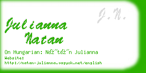 julianna natan business card